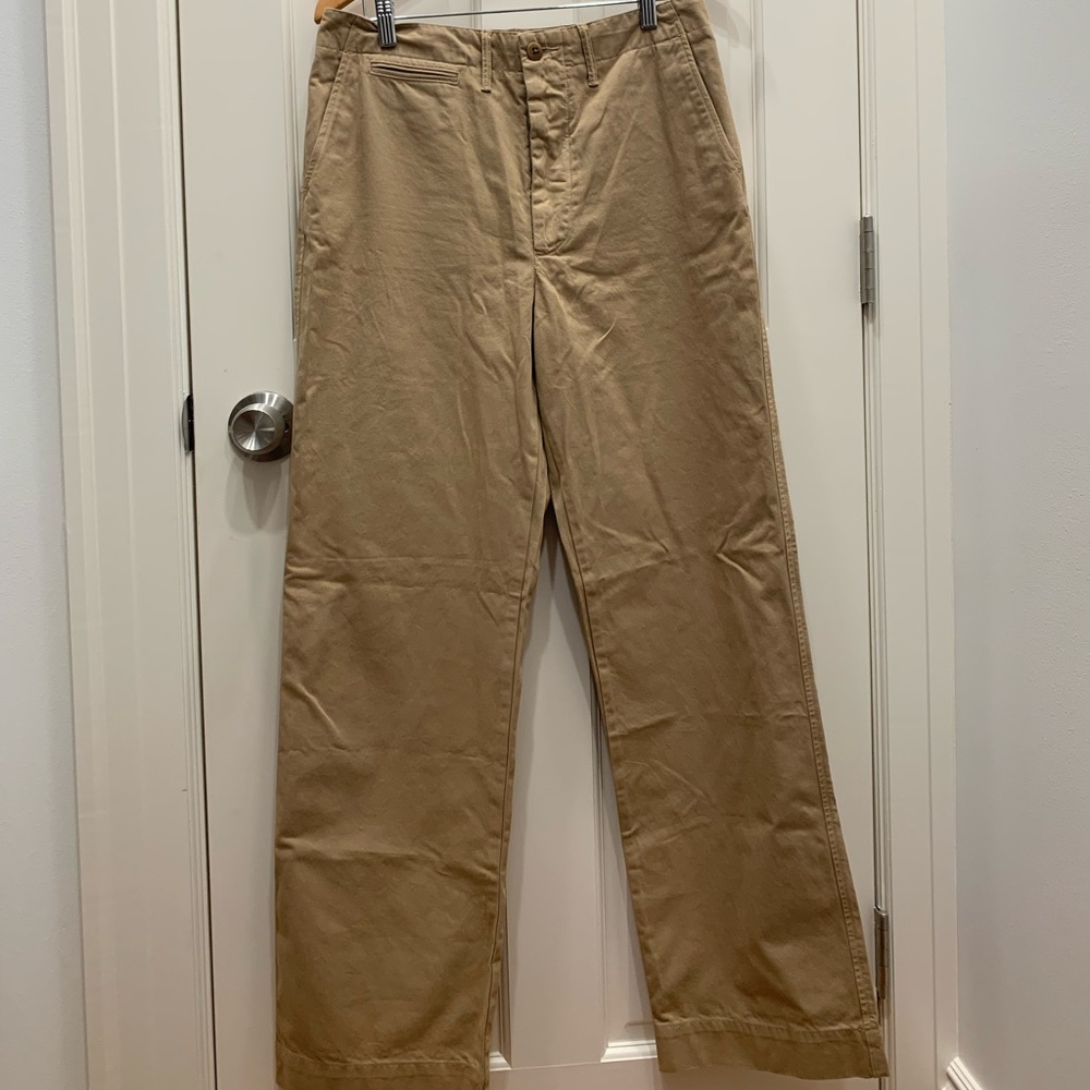 Re/Done Tan Wide Leg Pants